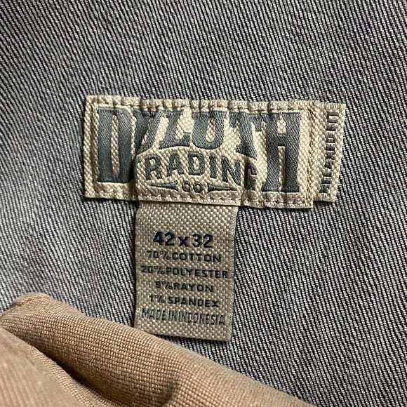 Duluth Trading Co. Double Flex Ballroom Relaxed Jeans Men's 42 x 32 Gray Stretch - Picture 7 of 12